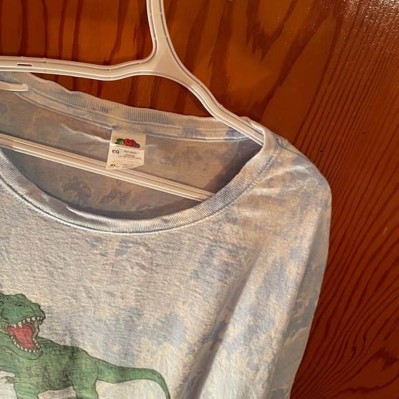 🦖T-Rex Plumbing Heating & Gas Ltd. Acid Wash Blue T-Shirt US XL Brand New🦖 - Picture 5 of 7